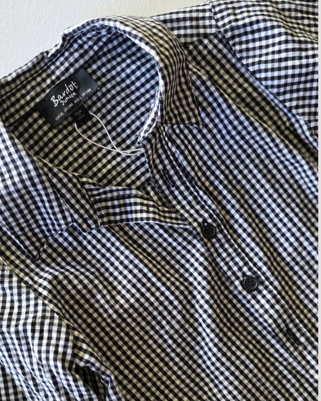Bardot Checkered Shirt 2Y
