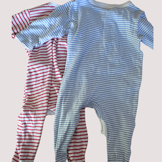 Bundle M&S Stripe Onesies 6-9m