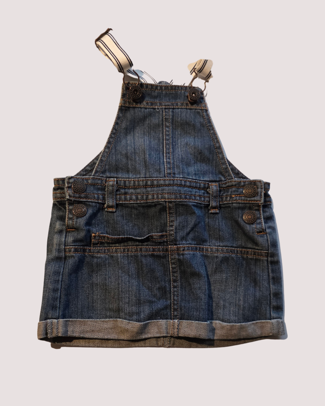 Denim Overall Dress 6-12m