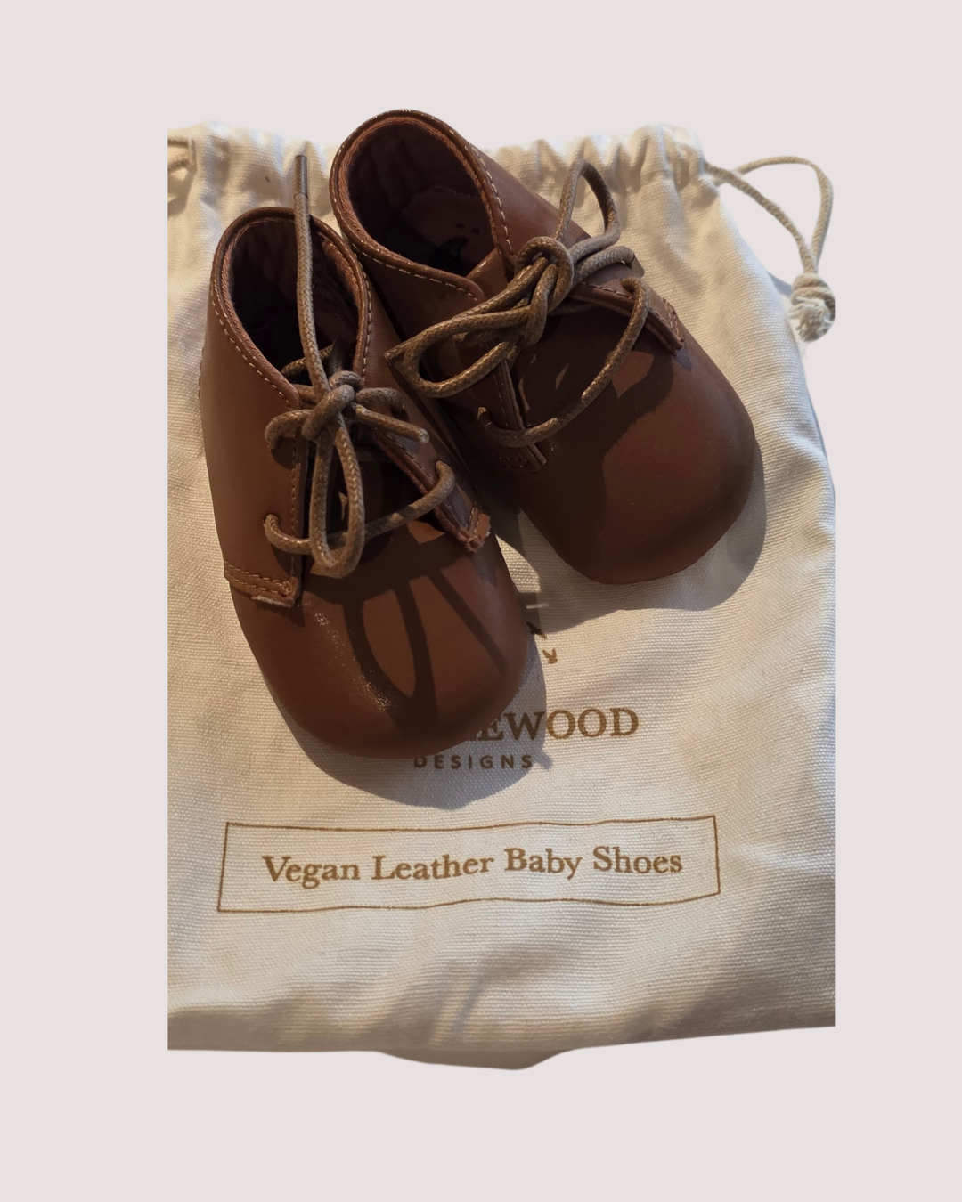 Brown Vegan Leather Baby Shoes