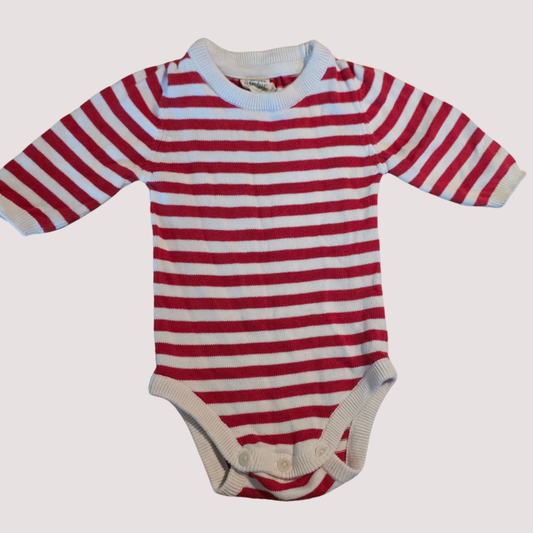 Nature Baby Striped Ribbed Bodysuit 3-6m