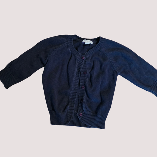 Purebaby Navy Cardigan 3-6m