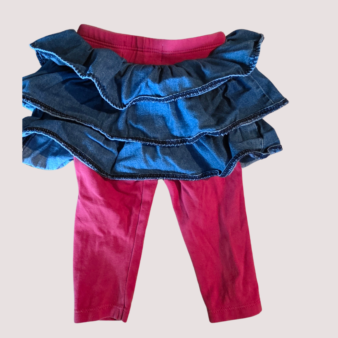 Levi’s Denim Frill Skirt with BuiltIn Leggings 6-12m