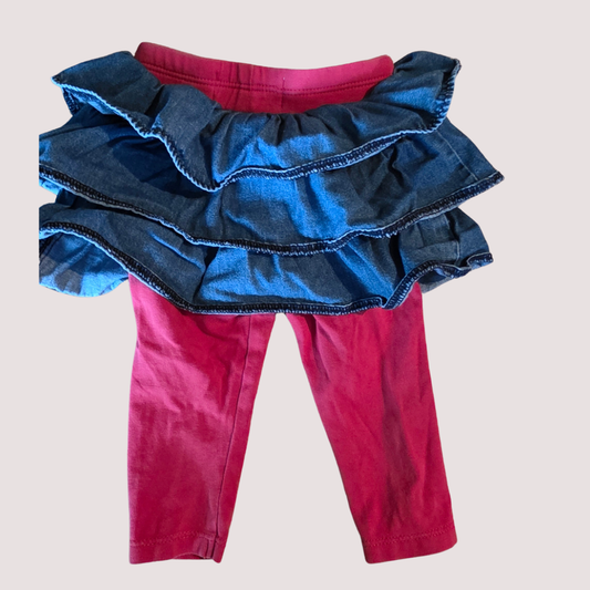 Levi’s Denim Frill Skirt with BuiltIn Leggings 6-12m