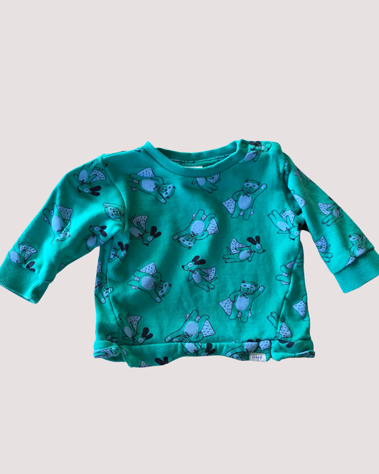 Sprout Superhero Dog Print Jumper 3-6m