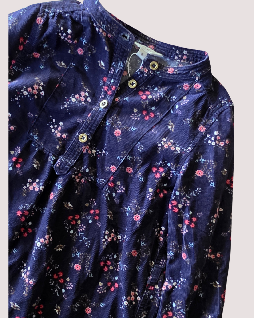 Milkshake Floral Corduroy Dress 4Y