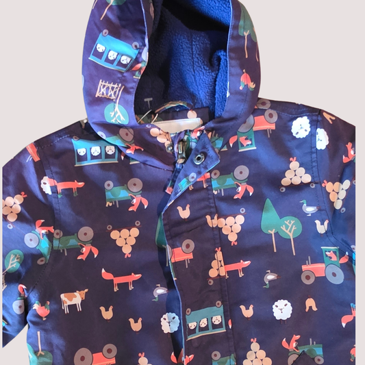 Jacohadi Farm Print Rain Jacket 4-5Y