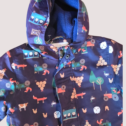 Jacohadi Farm Print Rain Jacket 4-5Y