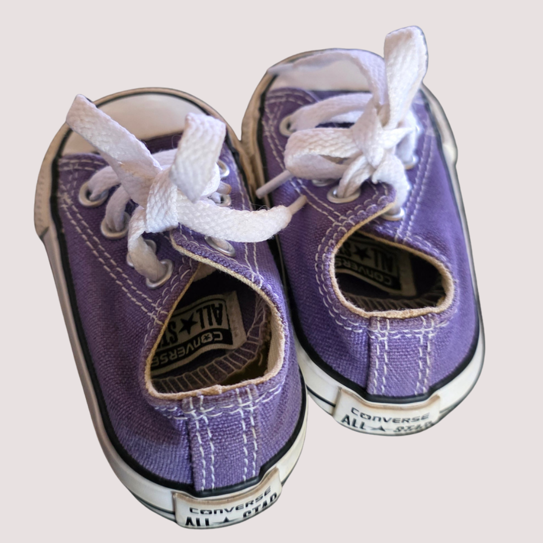 Purple Converse Shoes Size 3