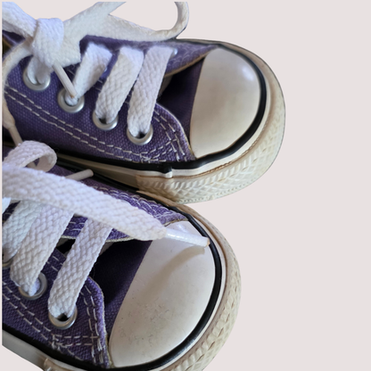 Purple Converse Shoes Size 3