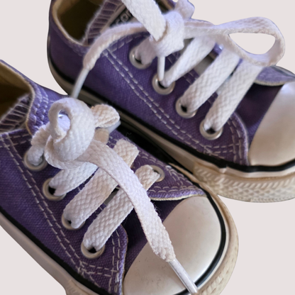 Purple Converse Shoes Size 3