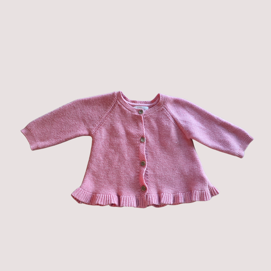 Purebaby Pink Cardigan 6-12m