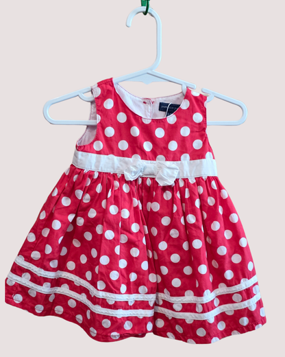 Pumpkin Patch Polka Dot Dress 0-3m