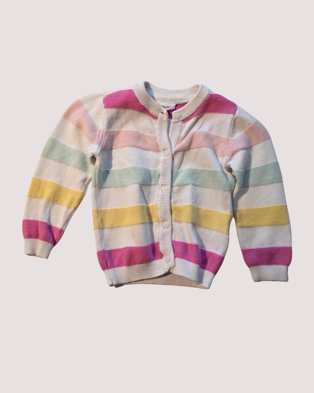 Baby Way Knit Strip Cardigan 6-9m