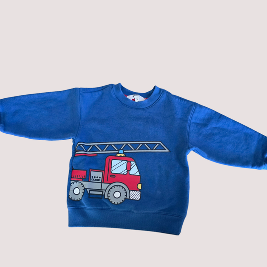 Milkshake Jumper Firetruck Print 3Y