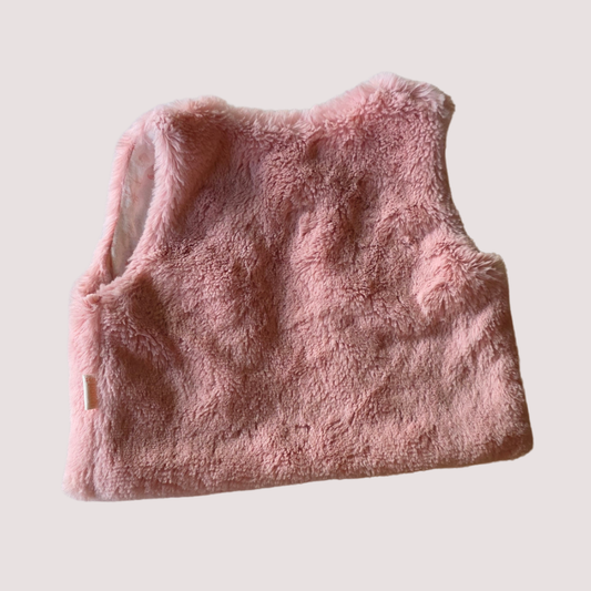 Pumpkin Patch Faux Fur Pink Vest