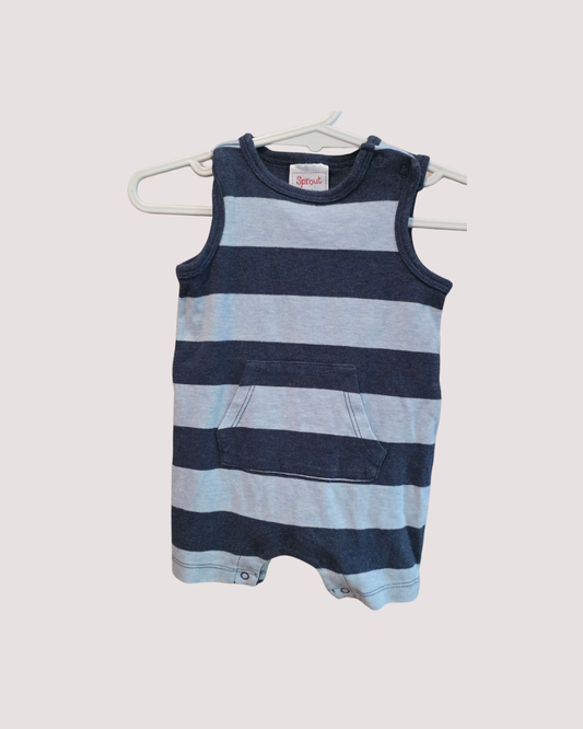 Sprout Stripe Romper 0-3m