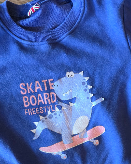 F&F Skateboarding Dinosaur Jumper 5Y