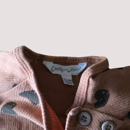 Emily & Oliver Onesie 3-6m