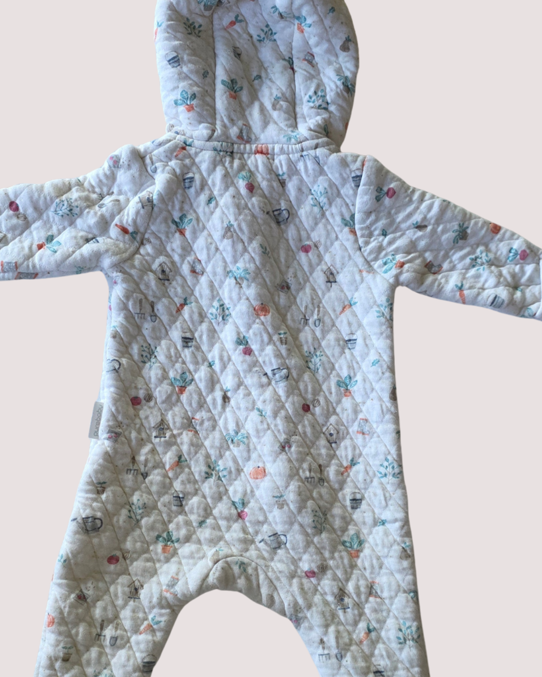 Purebaby Quilted Growsuit 0-3m