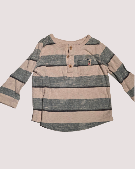 Sprout Stripe Shirt 6-12m
