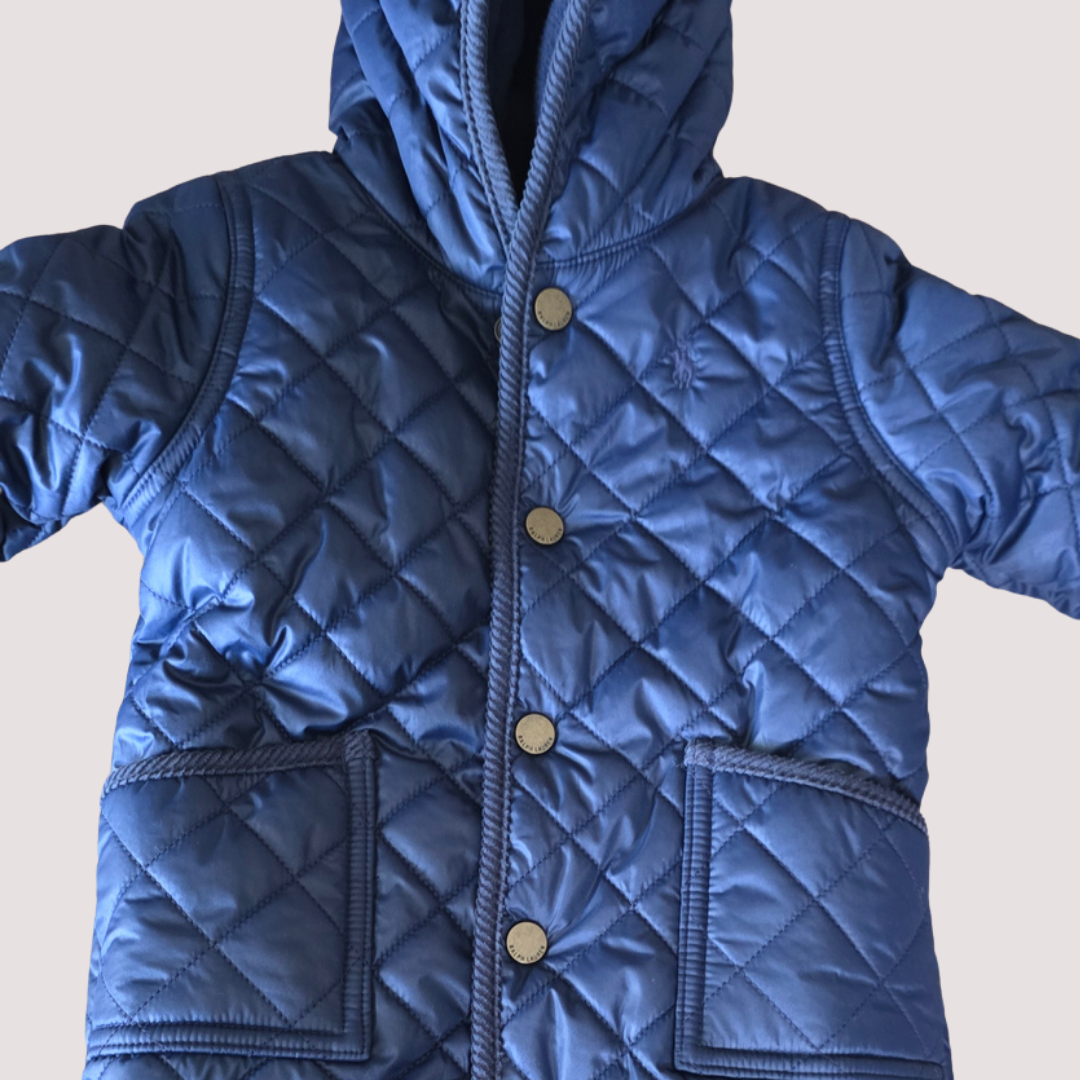 Baby Ralph Lauren Quilted Winter Romper 6m
