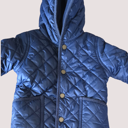 Baby Ralph Lauren Quilted Winter Romper 6m