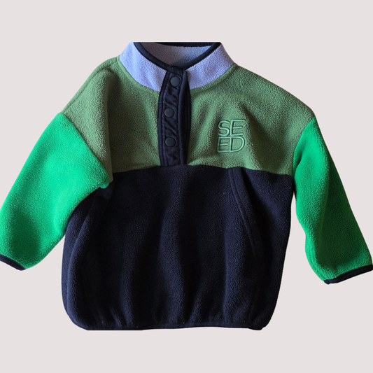Seed Heritage Fleece Block Jumper 5Y