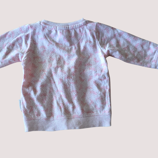 Purebaby Jacket Pink Print 3-6m