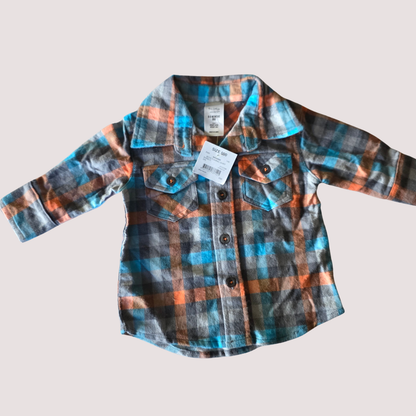 Tiny Little Wonders Flannel Shirt – 0–3 Months