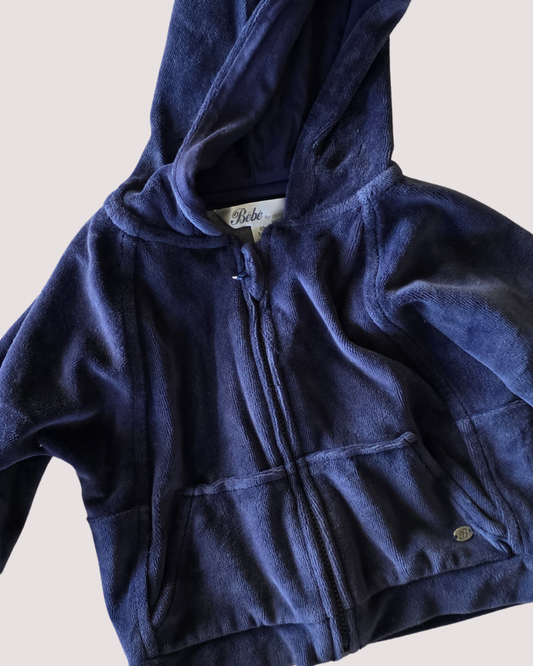 Bebe Velour Hoodie 3-6m