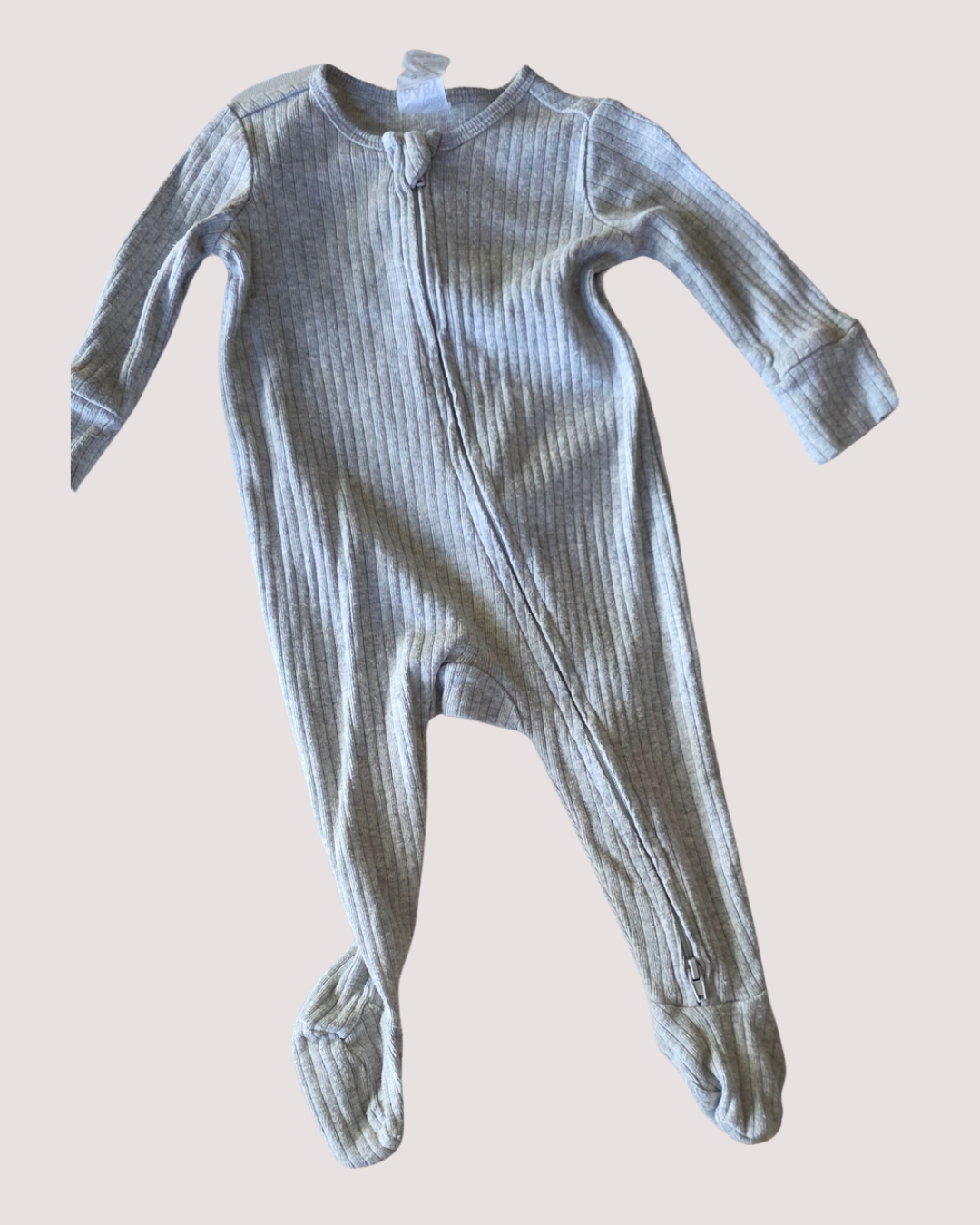 Cotton On Ribbed Grey Growsuit 3-6m