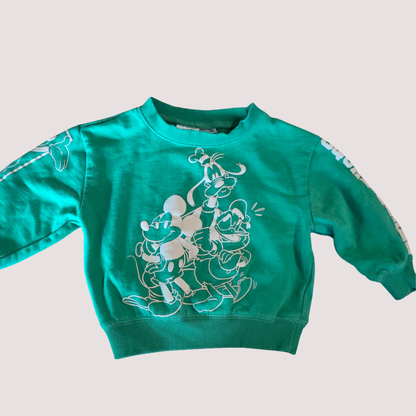 Green Disney x Cotton On Mickey Mouse Jumper 4Y