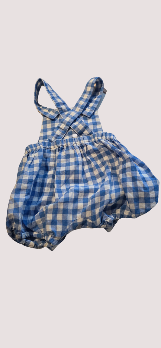 Purebaby Gingham Romper 3-6months